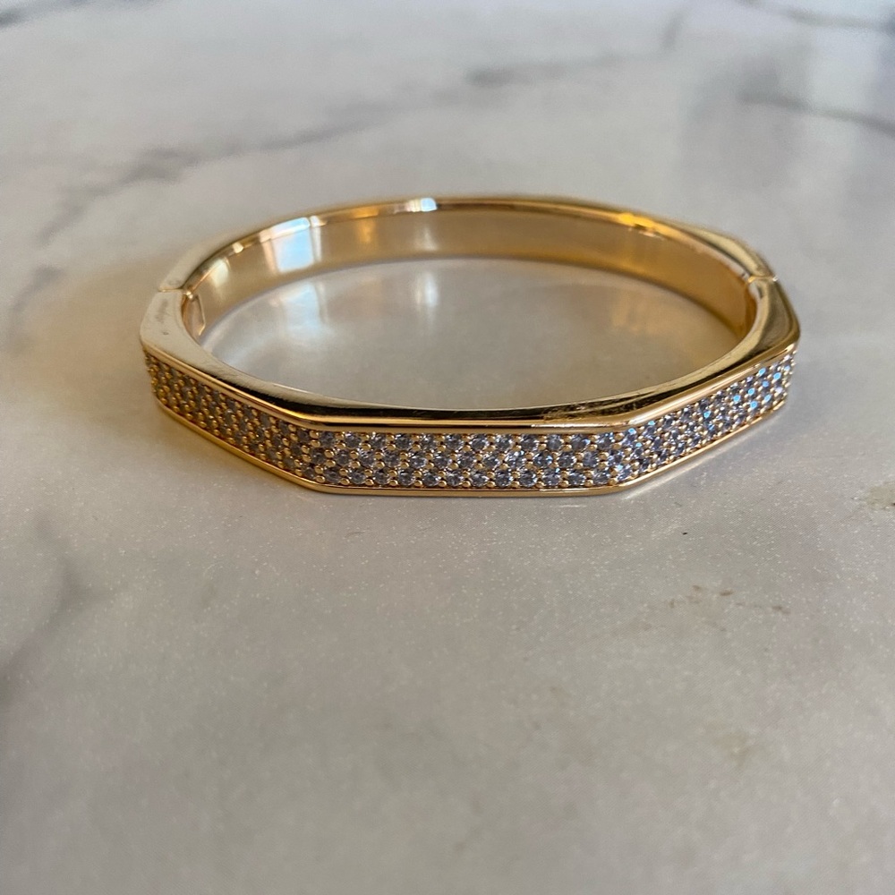 Gold and Silver Women's clasp Bangle